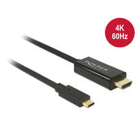 Delock Delock Kábel USB Type-C csatlakozól > HDMI csatlakozó (DP váltakozó mód) 4K 60 Hz, 2 m fekete