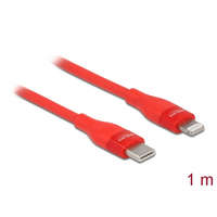 Delock Delock Adat- és töltőkábel USB Type-C - Lightning iPhone , iPad és iPod készülékhez piros 1 m MF