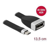 Delock Delock FPC lapos csík kábel USB Type-C - DisplayPort (DP Alt Mode) 4K 60 Hz 13,5 cm