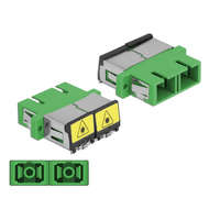 Delock Delock SC optikai szálas csatlakozó Párosító lézervédő zárral / borítással Duplex anya - SC Duplex a