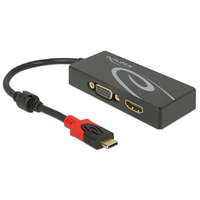 Delock Delock Elosztó USB Type-C csatlakozóval (DP alternatív mód) > 1 db HDMI + 1 db VGA csatlakozó
