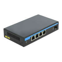 Delock Delock Gigabit Ethernet-kapcsoló, 4 port PoE + 1 SFP