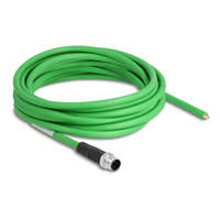 Delock Delock Hálózati kábel M12 4 tűs D-kódú csavarozással nyitható huzalvéggel PVC borítás 2 m hosszú