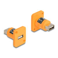  Delock D-típusú Modul A-típusú USB 2.0 csatlakozós anya anya narancssárga