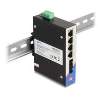  Delock Ipari Gigabit Ethernet Elosztó 4 port RJ45 2 port SFP DIN sínhez