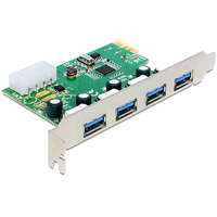 Delock Delock PCI Express kártya > 4 x USB 3.0, CD