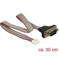 Delock Delock kábel soros pin header anya > 1 x RS-232 DB9 apa 2 mm-es osztású elrendezés: sodrott