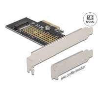 Delock Delock PCI Express x4-kártya - 1 x belső NVMe M.2 Key M 80 mm - alacsony profilú formatényező