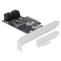Delock Delock 4 SATA port és 1 M.2 B kulcsos csatlakozó PCI Express x4 Kártya - alacsony profilú formaténye