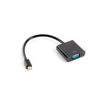  LANBERG DISPLAYPORT MINI(M) 1.2->VGA(F) ADAPTER KÁBEL 20CM FEKETE