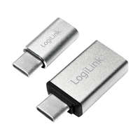 Logilink Logilink USB-C adapterkészlet, C/M - USB-A/F + C/M - Micro-USB/F, ezüst