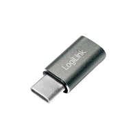 Logilink Logilink USB 2.0 Type-C adapter, C/M Micro-USB/F, ezüst