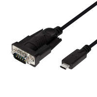 Logilink Logilink USB 2.0 Type-C kábel, C/M-DB9 (RS232)/M, 1,2 m