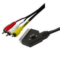 Logilink Logilink Audio/Videó kábel, Scart/M - 3x RCA/M, fekete, 2 m