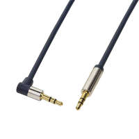 LogiLink Logilink audió kábel 3.5 mm Sztereó M/M 90&#039; elfordított, 0,5 m, kék