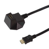 Logilink Logilink HDMI-kábel, A/M-A/F, 4K/60 Hz, mágneses állvány, fekete, 1,5 m
