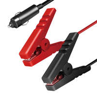  Logilink Hálózati adapter kábel, szivargyújtó/M az aligátorcsipeszhez, fekete/piros, 2 m