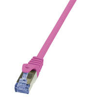 Logilink LogiLink Patch kábel PrimeLine, Cat.6A, S/FTP, rózsaszín, 0,5 m