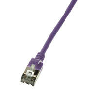Logilink Logilink Patch cable Cat.6A STP TPE SlimLine violet 0,3m