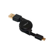 LogiLink LogiLink USB Micro-B apa - USB A apa felcsévélhető kábel