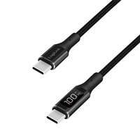 Logilink LogiLink USB 2.0 Type-C kábel, C/M-USB-C/M, E-jel, PD, kijelző, fekete, 1 m