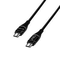 Logilink USB 2.0 Type-C kábel, C/M-USB-C/M, E-jel, PD, kijelző, fekete, 2 m