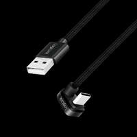 Logilink USB 2.0 Type-C kábel, C/M 180 fok - USB-A/M, alu, fekete, 1 m