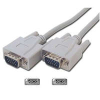 LogiLink LogiLink VGA kábel, HD15/M - HD15/M, 1080p, 2x ferrit, szürke, 3 m