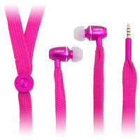 LogiLink LogiLink Zsinóros fülhallgató mikrofonnal, pink