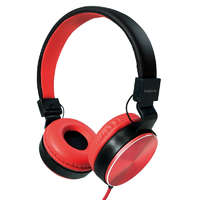 Logilink Logilink Sztereó fejhallgató, 1x 3,5 mm-es fejhallgató jack, összecsukható, piros