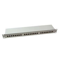 Logilink Logilink Cat.6 Patch Panel 24-port 19" STP, szürke, EconLinie,