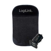 Logilink Logilink USB 2-port autós töltőkészlet, csúszásgátló szőnyeggel, fekete