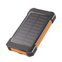  Logilink Napelemes akkumulátor 6000 mAh, vaku, 2x USB-A, 1x USB-C, fekete-narancs