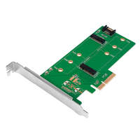 Logilink Logilink Kettős M.2 PCIe adapter SATA és PCIe SATA SSD-hez