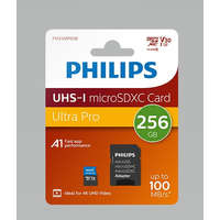 Philips Philips Micro SDXC Memóriakártya 256GB Class 10 UHS-I U3 Adapter