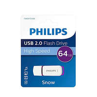 Philips Philips Pendrive USB 2.0 64GB Snow Edition fehér-lila