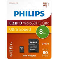 Philips Philips Micro SDHC Card 8GB Class 10 UHS-I U1 incl