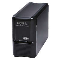 LogiLink LogiLink USB 3.0 KÉT HELYES RAID ház 2x 3,5" S-ATA merevlemezhez, alumínium, fekete