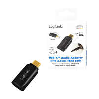 Logilink Logilink USB-adapter, USB-C és 3,5 mm-es (TRRS) 4 pólusú audioadapter