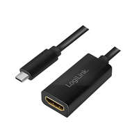 Logilink Logilink USB 3.2 (Gen 2) adapter, C/M HDMI A/F-re, 4K/60Hz, fekete, 0,15m