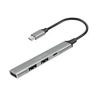  Logilink USB 3.2 Gen 1, 4 portos USB-C hub, vékony kialakítás, alumínium ház