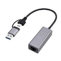  Gembird A-USB3AC-LAN-01 USB 3.1 + type-C Gigabit network adapter Space Grey