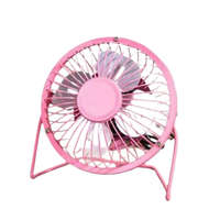 OEM Mini elektromos asztali ventilátor - rózsaszín - 15 cm