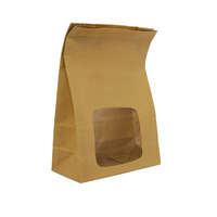 Vegware Lebomló papírzacskó, ablakos, álló, 152*76*223mm | 250 db/karton