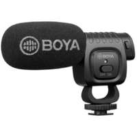 BOYA BOYA kamerára rögzíthető puskamikrofon, elemes,3.5mm trs/trrs csatlakozóval, fekete EU