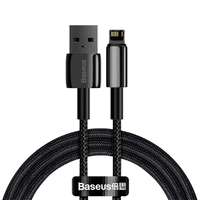 Baseus Baseus Tungsten Series Lightining-USB adat-és töltőkábel, 2.4A, 1m, fekete (CALWJ-01)
