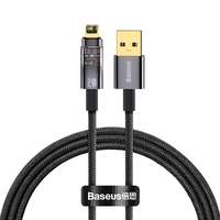 Baseus Baseus Explorer USB - Lightning töltő- és adatkábel, automatikus kikapcsolással, 2.4A, 1m, fekete (CATS000401)