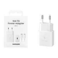 Samsung Samsung EP-T1510N 15W hálózati/fali töltő, USB Type-C - Type-C kábellel (1m) fehér EU