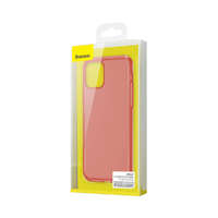 Baseus Baseus iPhone 11 Pro tok, Jelly Liquid Silica Gel Protective tok, átlátszó piros (WIAPIPH58S-GD09)