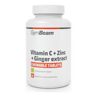GymBeam C-vitamin + cink + gyömbérkivonat - 90 rágótabletta - GymBeam